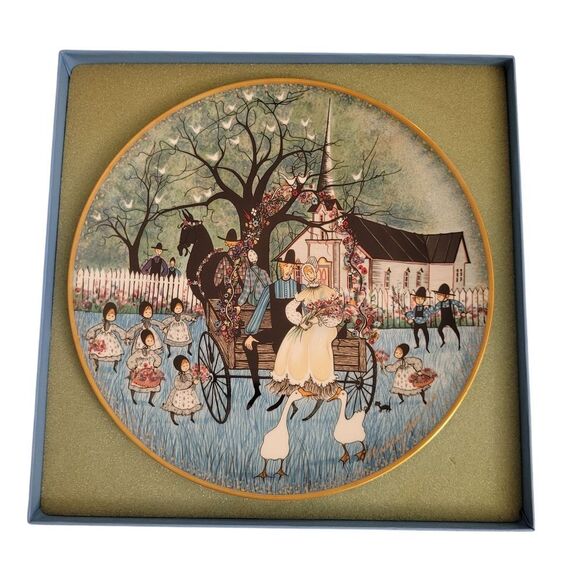 Charming Collectible Plate with Pastoral Scene - Picture 5 of 6